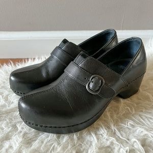 Dansko Black Leather Professional Slip On Shoe  | Size 39